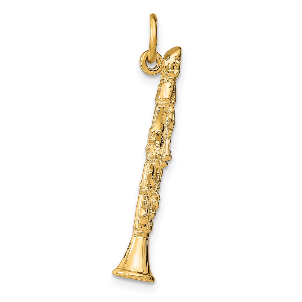 14k 3-D Clarinet Charm (C1095)