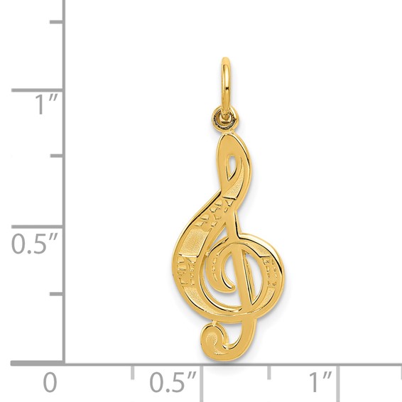 Gold Treble Clef Charm