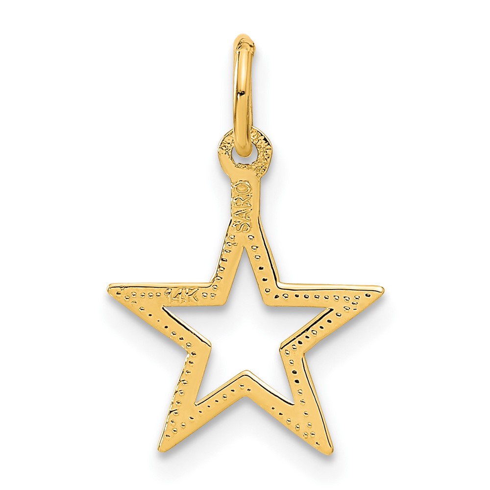 14k Diamond-cut Star Charm (C1114)