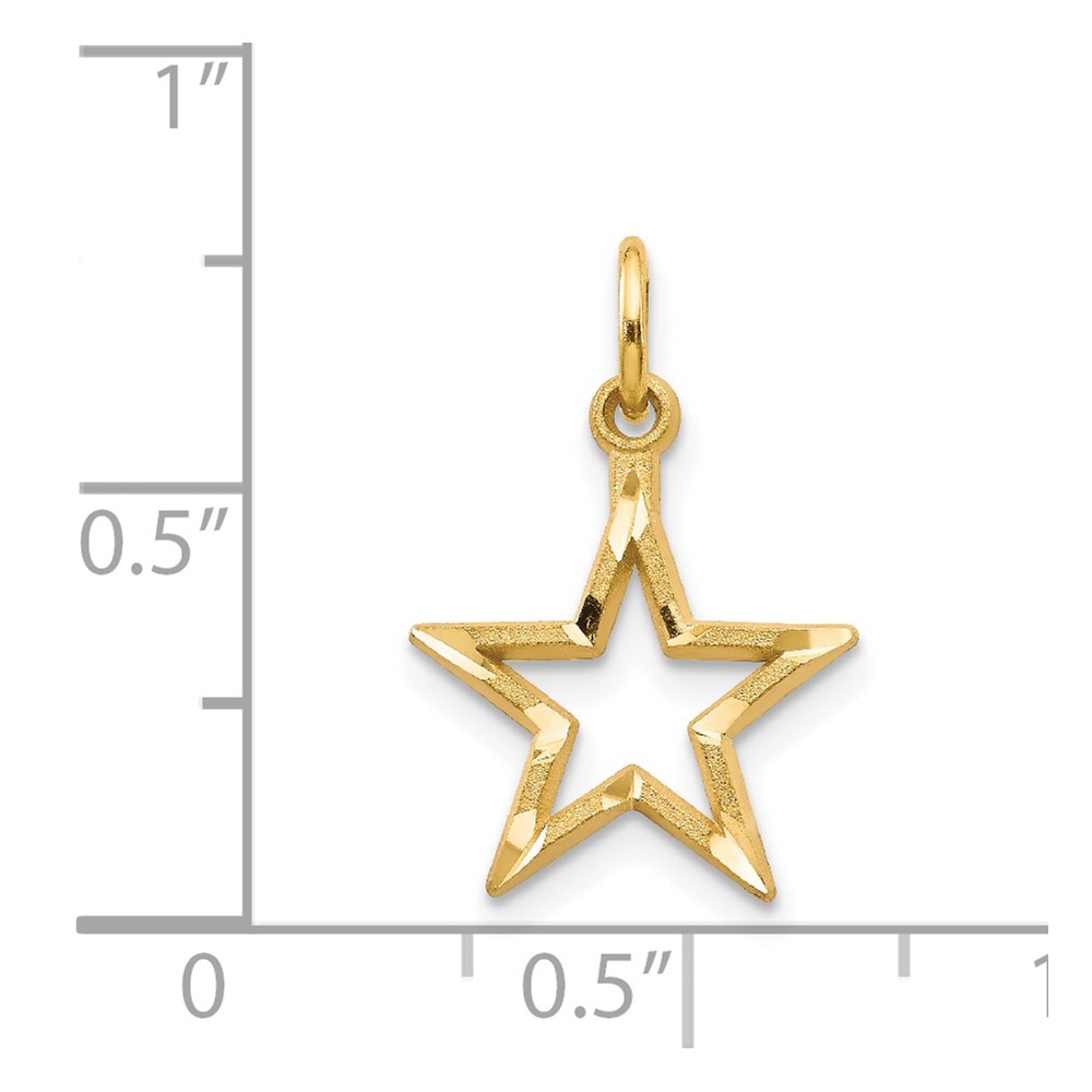 14k Diamond-cut Star Charm (C1114)