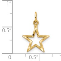 14K Yellow Gold Diamond-cut Star Charm view 4
