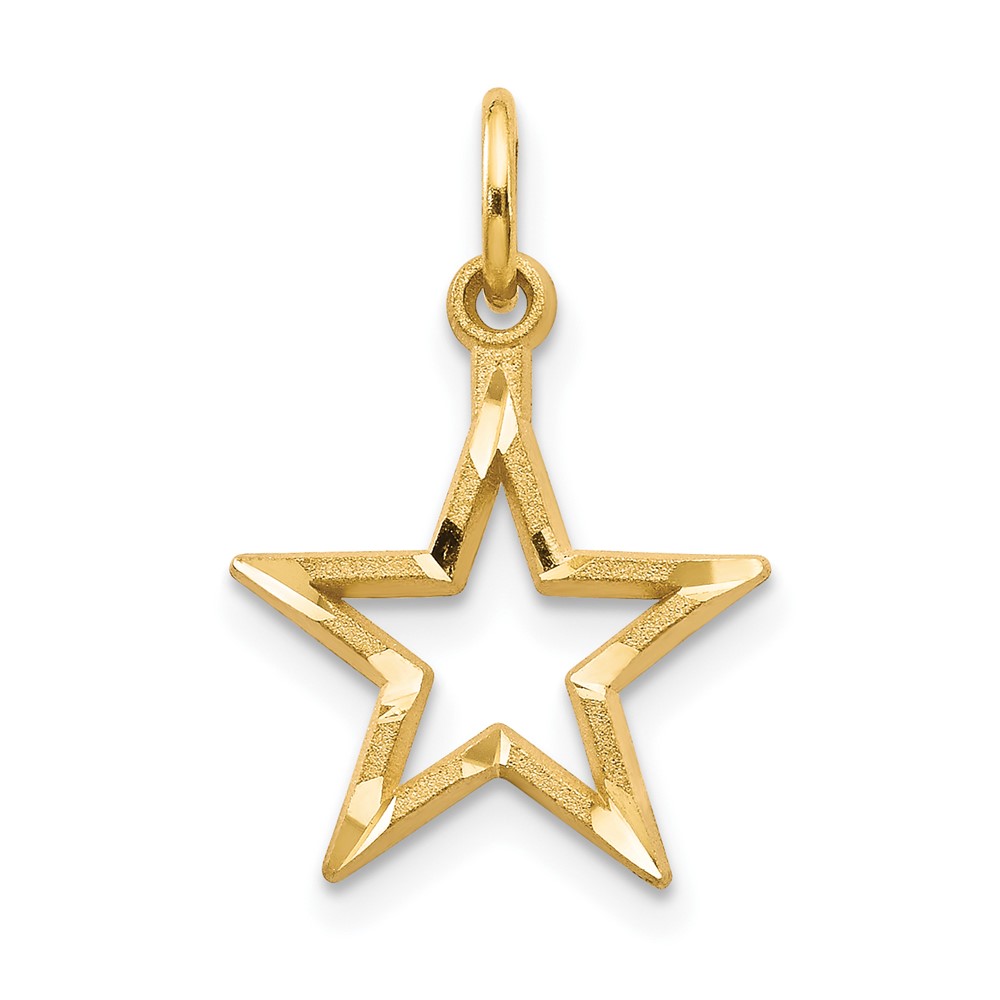 14k Diamond-cut Star Charm (C1114)