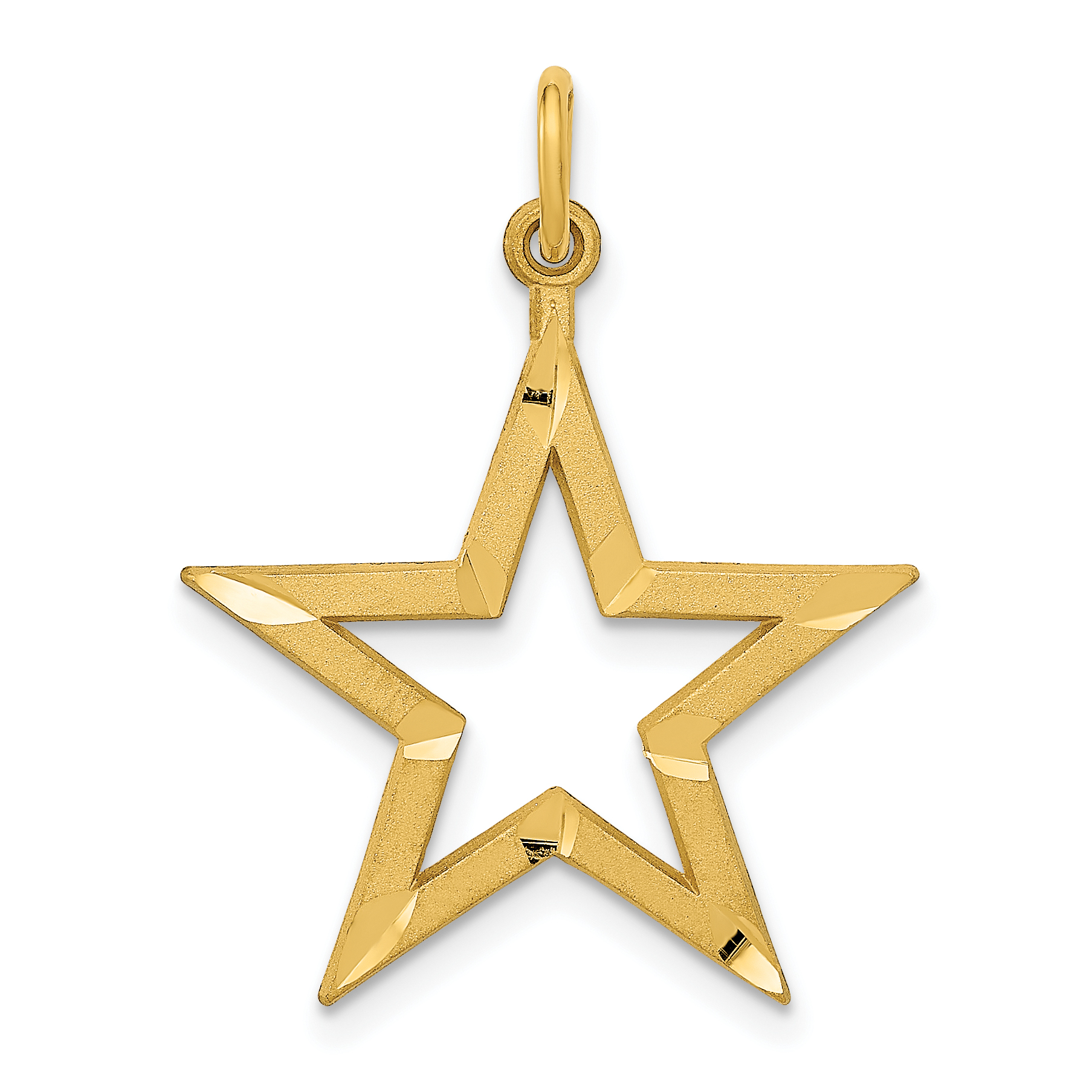 14k Diamond-cut Star Charm (C1115)
