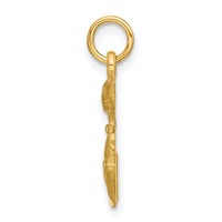 14K Yellow Gold Satin Tom Cat Charm view 2