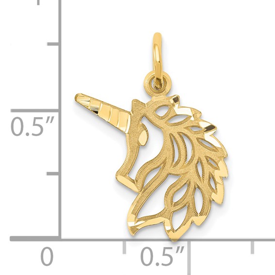 Gold Polished Unicorn Pendants