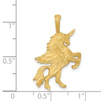 14K Yellow Gold Unicorn Charm view 4