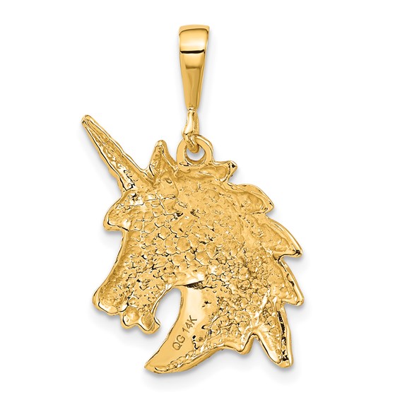 Gold Polished Unicorn Pendants