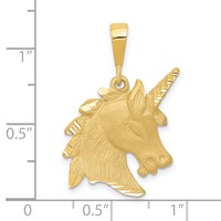14K Unicorn Head Charm view 4