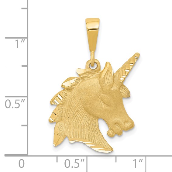 Gold Polished Unicorn Pendants