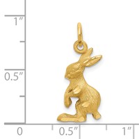 14K Jack Rabbit Charm view 4