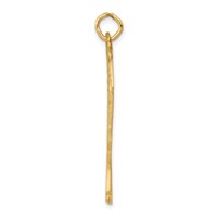 14K Yellow Gold Large Satin Diamond-cut Giraffe Charm view 2