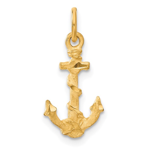 Gold Polished Anchor Pendants