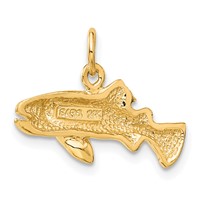 14K Yellow Gold Grouper Fish Charm view 3