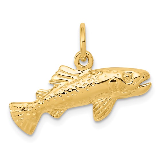 Gold Polished Fish Pendants