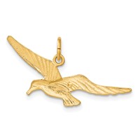 14K Yellow Gold Seagull Charm view 3