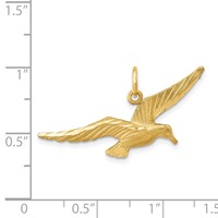 14K Yellow Gold Seagull Charm view 4