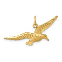 14K Yellow Gold Seagull Charm view 1