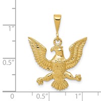 14K Yellow Gold Eagle Charm view 4