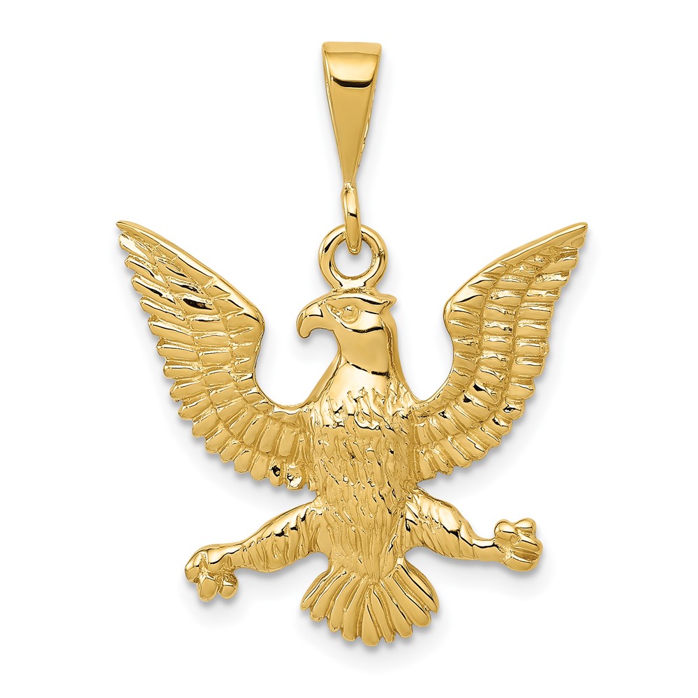 14K Yellow Gold Eagle Charm
