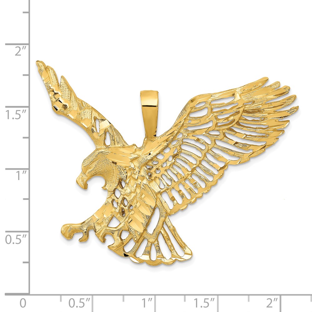 14k Yellow Gold Large Eagle Charm