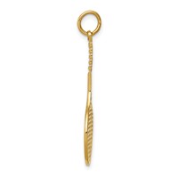 14K Yellow Gold Tennis Racquet Charm view 2
