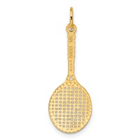 14K Yellow Gold Tennis Racquet Charm view 3