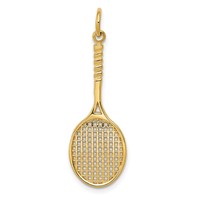 14K Yellow Gold Tennis Racquet Charm view 1
