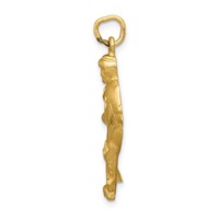 14K Yellow Gold Hockey Player Charm view 2
