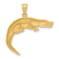 14K Alligator Pendant view 3