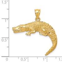 14K Alligator Pendant view 4