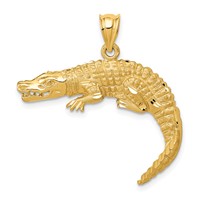 14K Alligator Pendant view 1