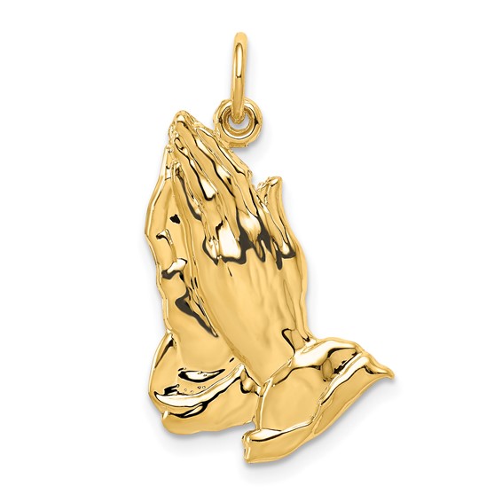 Gold Praying Hands Pendants