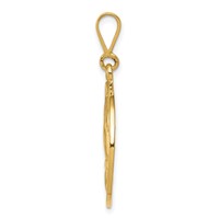 14K Yellow Gold Reversible Praying Hands and Serenity Prayer Pendant view 2