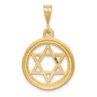 14K Star of David Round Charm view 3