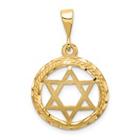 14K Star of David Round Charm view 1