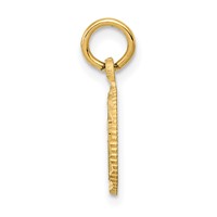 14K Yellow Gold Eternal Life Cross in Circle Charm view 2