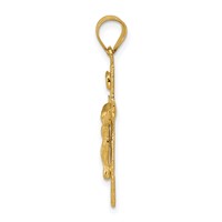 14K Yellow Gold Inri Crucifix Charm view 2
