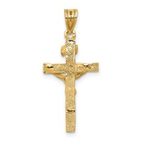 14K Yellow Gold Inri Crucifix Charm view 4