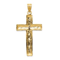 14K Yellow Gold Large Crucifix Tree Pendant view 4