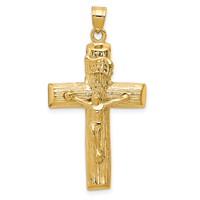 14K Yellow Gold Crucifix Tree Charm view 1