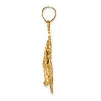14K Yellow Gold Mariners Cross Pendant with Eagle view 2