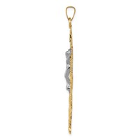 14K Two-tone Cara Vaca Crucifix Pendant view 2