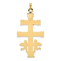 14K Two-tone Cara Vaca Crucifix Pendant view 4