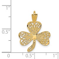 14K Filigree Shamrock Charm view 4
