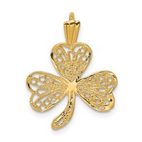 14K Filigree Shamrock Charm view 1