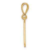 14K Yellow Gold Textured Initial a Charm view 2