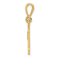 14K Textured Initial F Charm view 2
