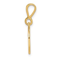 14K Yellow Gold Textured Initial G Charm view 2