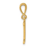 14K Textured Initial M Charm view 2