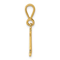 14K Textured Initial N Charm view 2